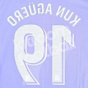 Original Player Issue 2021-22 Barcelona Away Name Number Set #19 KUN AGÜERO La Liga - Image 3