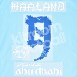2023-24 Manchester City Preseason Home Name Number Set #9 HAALAND Repro