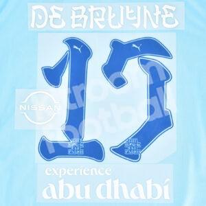 2023-24 Manchester City Preseason Home Name Number Set #17 DE BRUYNE Repro