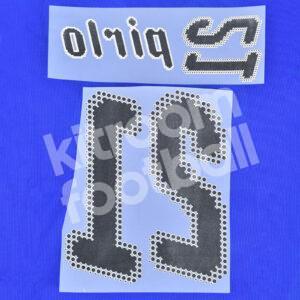 UEFA Euro 2008 Italy Home Name Number Set #21 PIRLO Repro - Image 3