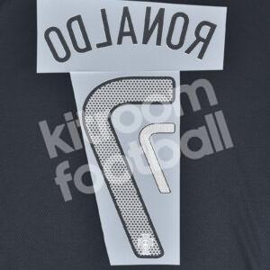 2013-14 Portugal Away White Name Number Set #7 RONALDO Repro - Image 3