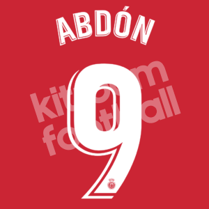 2018-23 Mallorca Home White Name & Number Set #9 ABDÓN Prats Repro