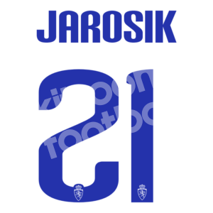 2010-11 Real Zaragoza Home Name & Number Set #21 JAROSIK Repro