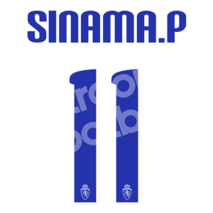 2010-11 Real Zaragoza Home Name & Number Set #11 SINAMA.P Repro