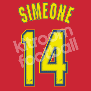 2004-05 Atletico Madrid Name Number Set #14 SIMEONE Repro