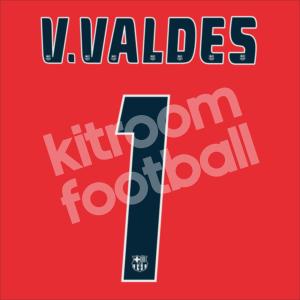 2004-06 Barcelona Goalkeeper Away Name Number Set #1 Victor VALDES La Liga Repro