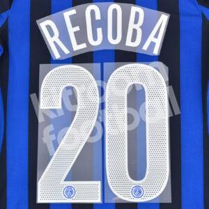 2004-06 Inter Milan Home Name Number Set #20 Chino RECOBA Repro