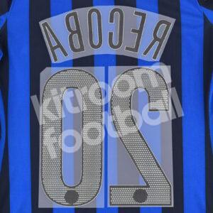 2004-06 Inter Milan Home Name Number Set #20 Chino RECOBA Repro - Image 3