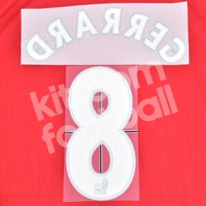 2007-13 Liverpool Home Name Number Set #8 GERRARD Premier League Repro - Image 3
