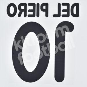 2008-10 Juventus Home Name Number Set #10 DEL PIERO Repro - Image 3