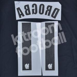 2011-12 Chelsea Away Name Number Set #11 DROGBA Repro Champions League - Image 3