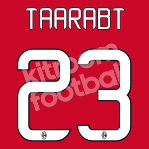2013-14 AC Milan Home Name Number Set #23 TAARABT Repro - Image 1