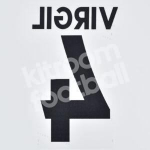 2017-23 Liverpool Black Name Number Set #4 VIRGIL Premier League Repro - Image 3