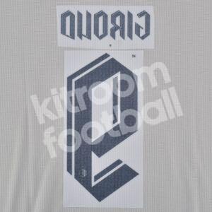 2023-24 AC Milan 4th Kit Name Number Set #9 GIROUD Black Repro - Image 3