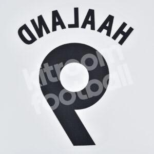 2023-24 Manchester City Away Premier League Name Number Set #9 HAALAND Repro - Image 3