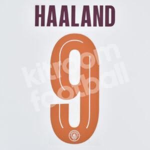 2023-24 Manchester City Champions League Away Name Number Set #9 HAALAND Repro