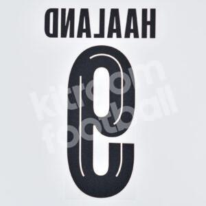 2023-24 Manchester City Champions League Away Name Number Set #9 HAALAND Repro - Image 3