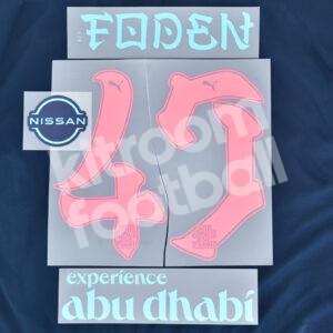 2023-24 Manchester City Preseason Third Name Number Set #47 FODEN Repro