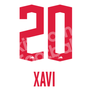 2023-24 Red Bull Leipzig Home Name Number Set #20 XAVI Simons Repro - Image 1