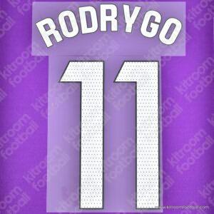 2023-24 Real Madrid 4th Y-3 Name Number Set #11 RODRYGO La Liga Repro