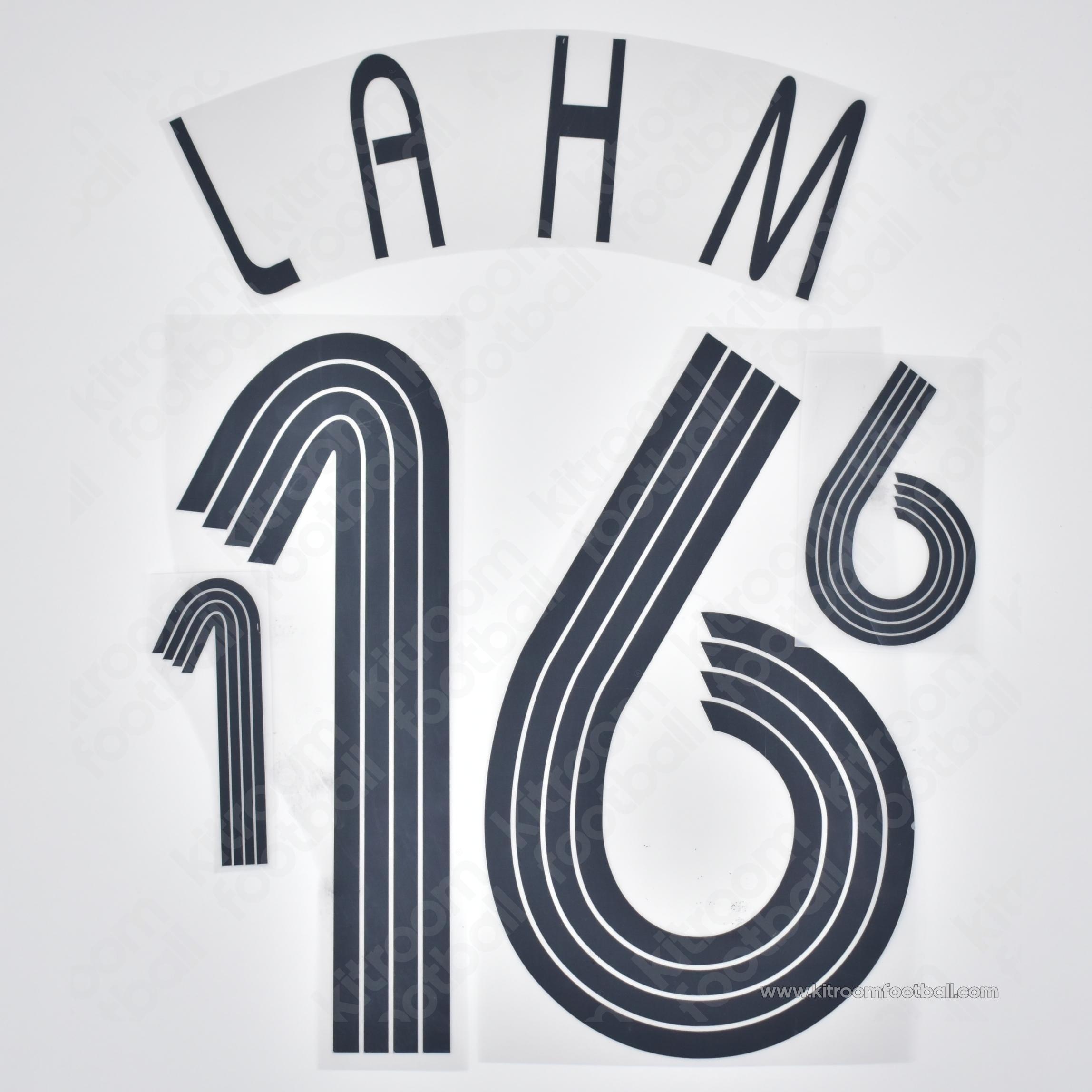 World Cup 2006 Germany Home Name Set Number #16 LAHM Repro