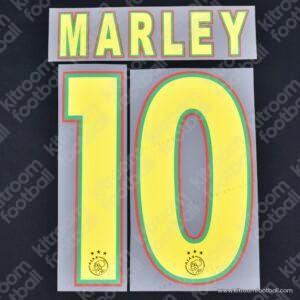 2021-22 Ajax Amsterdam Third Name Number Set #10 Bob MARLEY Repro - Image 3
