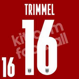 Euro 2020 2021 Austria Name Number Set #16 TRIMMEL Repro