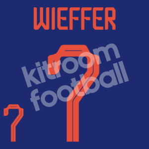 2022-23 Netherlands Away Name Number Set #7 WIEFFER Repro