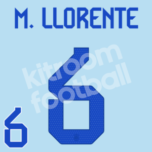 World Cup Qatar 2022 Spain Away Name Number Set #6 Marcos LLORENTE Repro