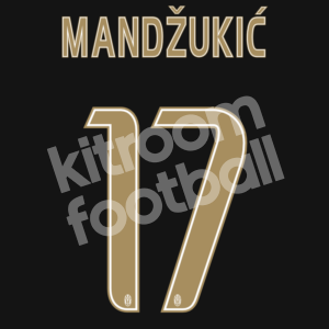 2015-16 Juventus Third Name Number Set #17 MANDZUKIC Repro