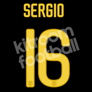 2011-12  Barcelona Home Name Number Set #16 SERGIO Busquets Repro