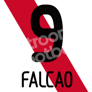 2008-09 River Plate Argentina Home Name Number Set #9 FALCAO Repro