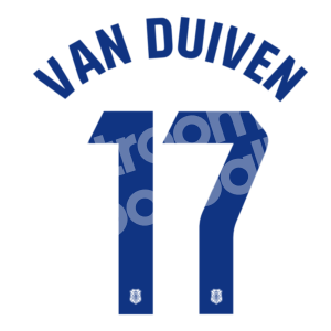 2023-24 Tenerife Home Name Number Set #17 VAN DUIVEN Repro