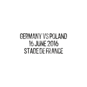 UEFA Euro 2016 Germany  Match Detail Transfer MDT Patch vs Poland Repro