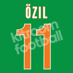 2009-10 Werder Bremen Home Name Number Set #11 ÖZIL Repro - Image 1
