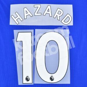 2017-19 Chelsea Home Name Number Set #10 HAZARD Premier League Repro