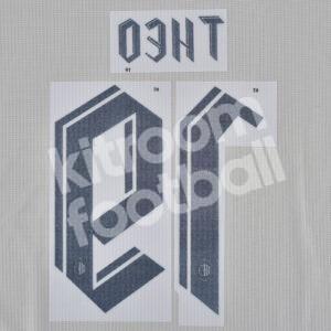 2023-24 AC Milan 4th Kit Name Number Set #19 THEO Black Repro - Image 3