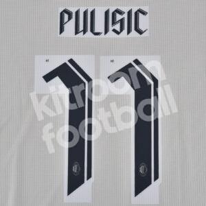 2023-24 AC Milan 4th Kit Name Number Set #11 PULISIC Black Repro