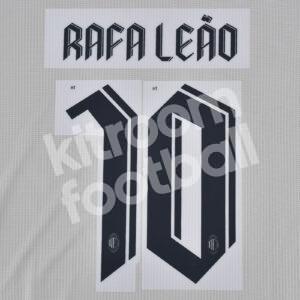 2023-24 AC Milan 4th Kit Name Number Set #10 RAFA LEAO Black Repro