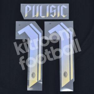 2023-24 AC Milan 4th Kit Name Number Set #11 PULISIC Repro