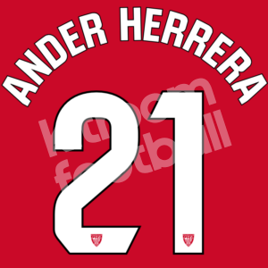 2023-24 Athetic Club Bilbao Name Number Set #21 ANDER HERRERA Repro - Image 1