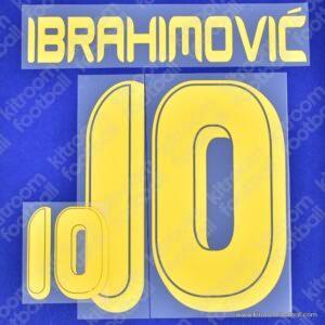 World Cup 2006 Sweden Away Name Set Number #10 IBRAHIMOVIC Repro - Image 3