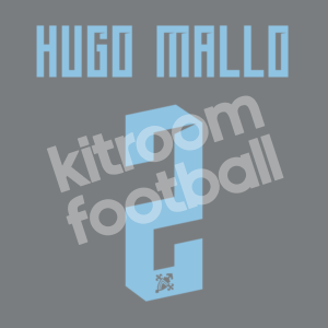 2016-17 Celta Vigo Third Name Number Set #2 HUGO MALLO Repro