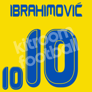 World Cup 2006 Sweden Home Name Set Number #10 IBRAHIMOVIC Repro