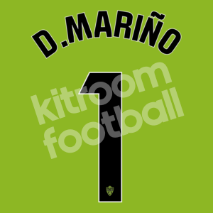 2023-24 Almeria Goalkeeper Name Number Set #1 Diego MARIÑO La Liga Repro