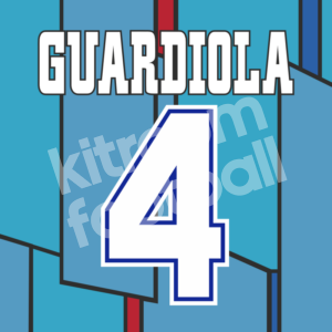 1996-97 Barcelona Away Name Number Set #4 GUARDIOLA Repro