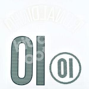 2004-06 Brazil Home Name Number Set #10 RONALDINHO Repro - Image 3