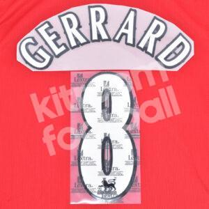 2004-07 Liverpool Home Name Number Set #8 GERRARD Premier League Repro