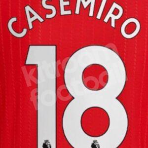 2022-23 Manchester United Home Name Number Set #18 CASEMIRO Repro Premier
