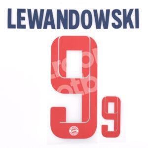 2021-22 Bayern Munich Third Name Number Set #9 LEWANDOWSKI Repro